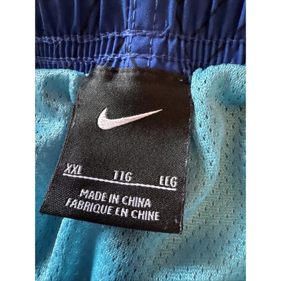 Nike Shorts Mens XXL Blue With Pockets Sportswear Work Out Gym Swim - Picture 4 of 5